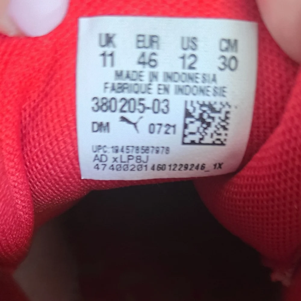 Puma Suede Mid 21 High Risk Red Sneakers Men's Size 12